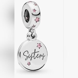 925 Sterling Silver Sisters Dangle Charm